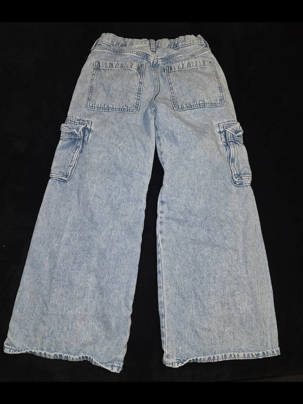 Old Navy Light Blue Cargo Wide-Leg Jeans for Kids